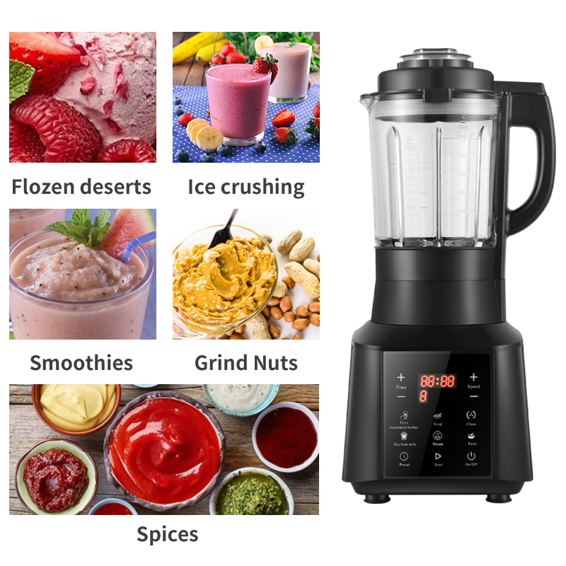 HB-K808B Heavy duty countertop blenders high speed smoothies heating blender hot & cold soup maker