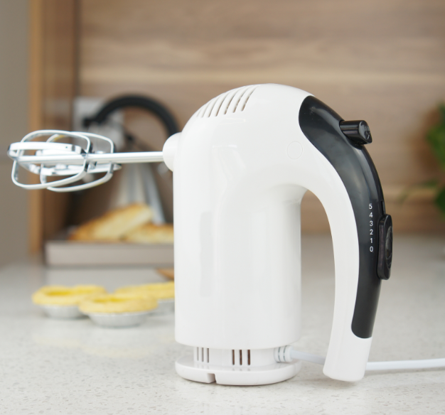 BY-N30 Upgrade 5-Speed 300W Power Hand Mixer Includes Beaters,Dough Sticks