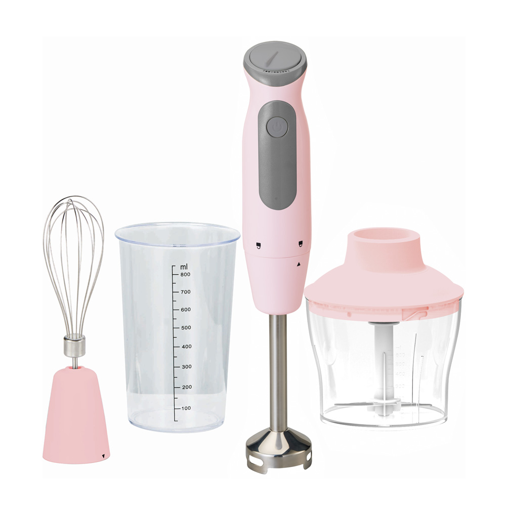 BY-108 Immersion Hand Blender 4 in1 Multi-purpose Blender with Stainless Steel Blades, with Chopper, Beaker, Whisk for Smoothie, Baby Food, Sauces,Puree, Soup