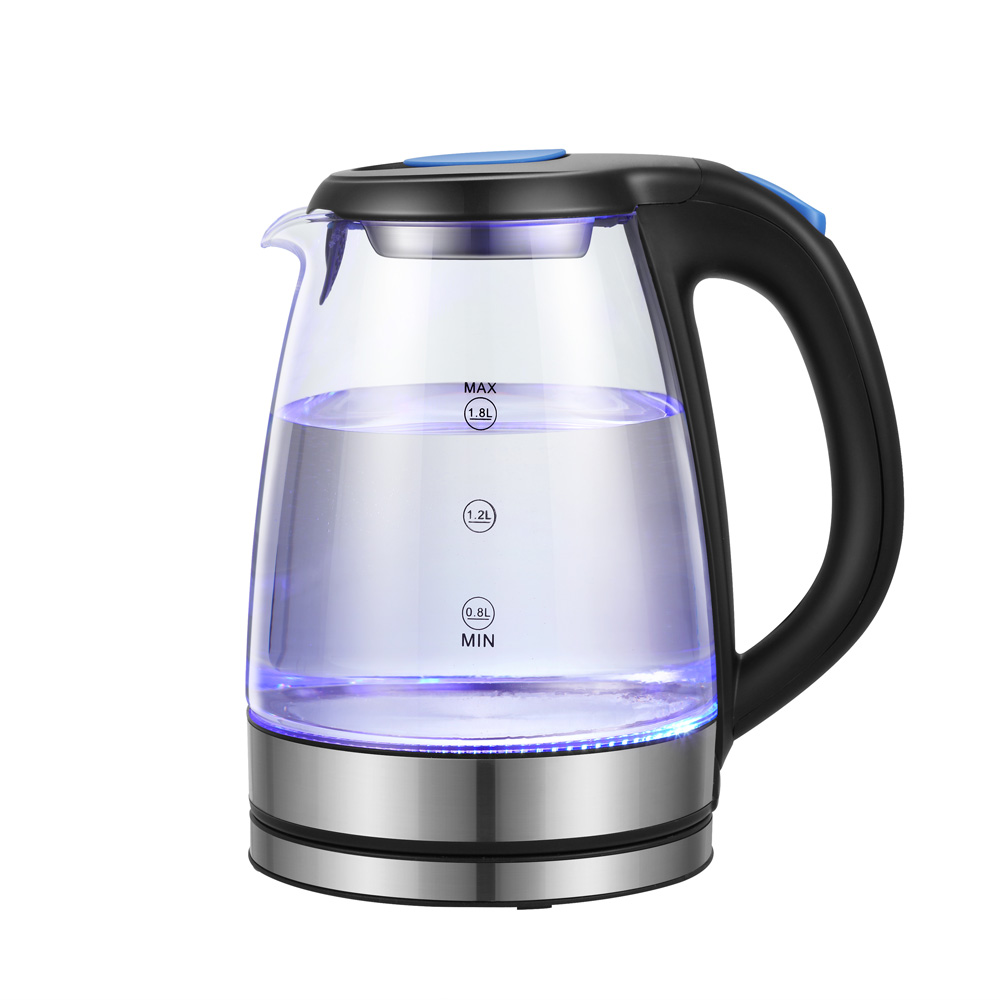 BY-188A Electric Kettle - Glass Tea Kettle & Hot Water Boiler - Auto Shutoff  & Boil-Dry Protection- Cordless with LED Indicator