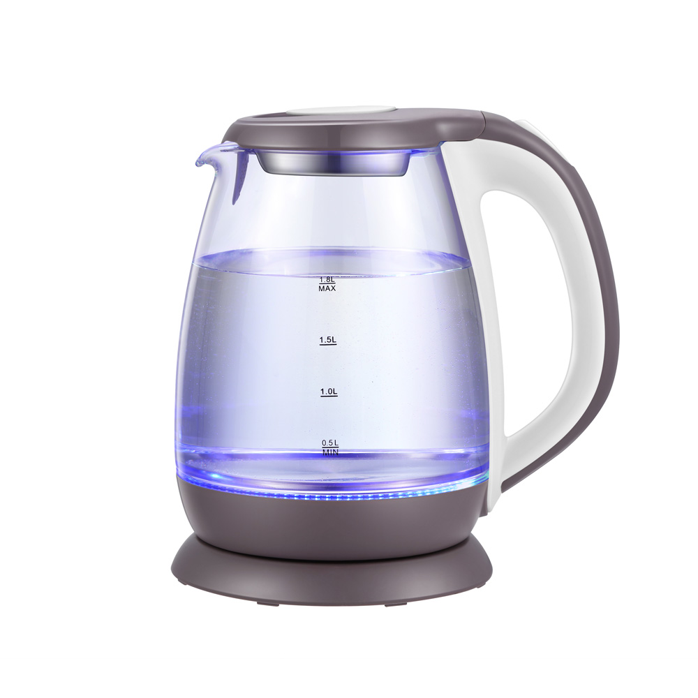 BY-188 Electric Kettle - Glass Tea Kettle & Hot Water Boiler - Auto Shut off & Boil-Dry Protection- Cordless with LED Indicator