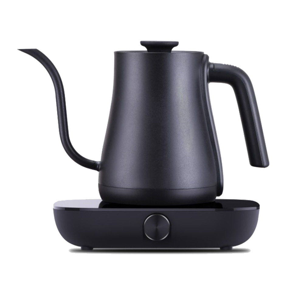 TF-2018C electric Gooseneck Kettle - Pour-Over Coffee and Tea Pot, Stainless Steel, Quick Heating, Matte Black