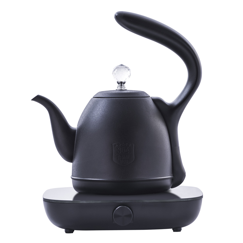 TF-2018A electric Gooseneck Kettle - Pour-Over Coffee and Tea Pot, Stainless Steel, Quick Heating, Matte Black