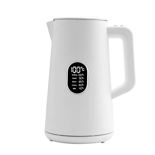 BY-E833 white color electric digital Kettle - double wall, Quick Heating