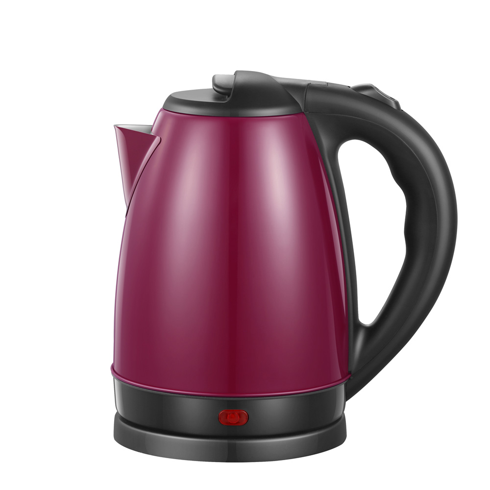 BY-1804 red color 2.0 Liter Cordless Stainless Steel Electric Tea Kettle