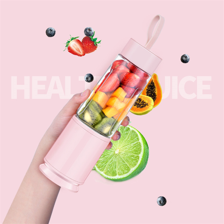 HB- Q1 Personal Blender, Personal Countertop Blender for Milkshake, Fruit Vegetables Drinks, Smoothie, Portable Juicer with Stainless Steel Blades and 350ml juice cup 200ml mason cup